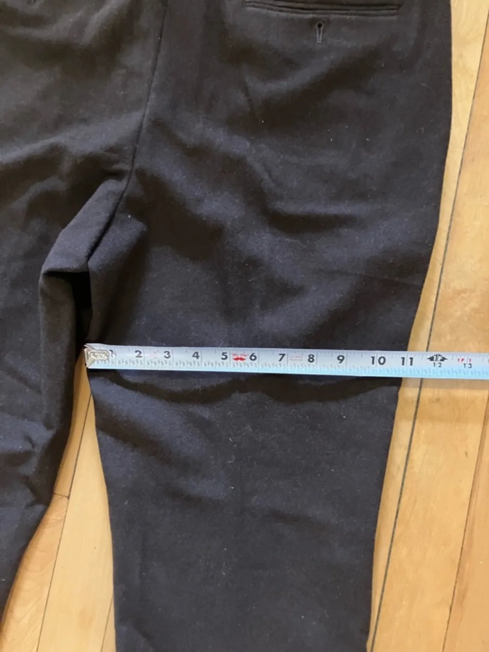 Express Menswear Dark Brown Recycled Wool Cargo Pocket Trousers 34x30
